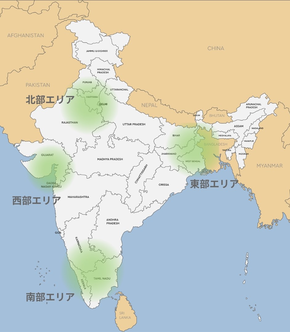インド地域別産業